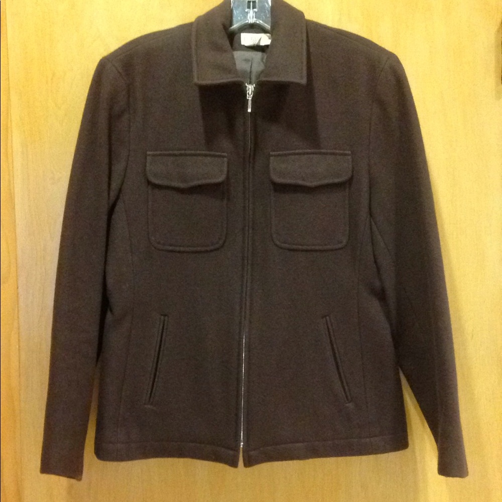 J.CREW Wool Waist-Length Coat, Brown, Size S